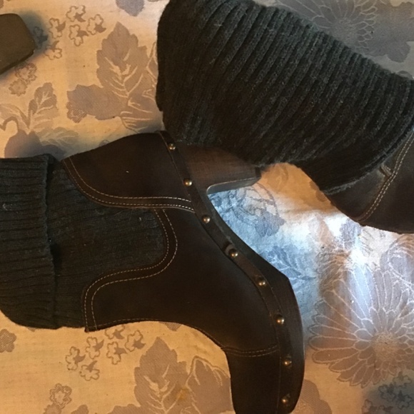 Anthropologie Penelope Chilvers Cuffed Clog Boots Euro 40 - Picture 3 of 7